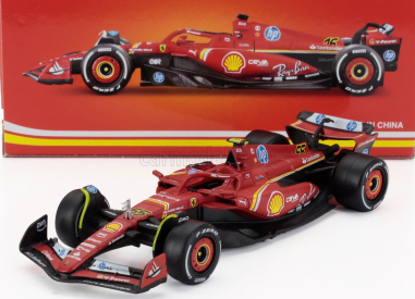 Bburago Ferrari F1  Sf-24 Team Scuderia Ferrari N 55 4th Italy Monza Gp 2024 Carlos Sainz 1:43 Červená Bílá Černá