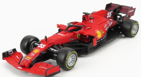 Bburago Ferrari F1 Sf21  Team Scuderia Ferrari Mission Winnow N 55 Season 2021 Carlos Sainz Jr. 1:43 Matt Red