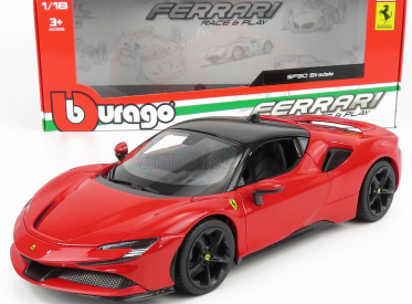 Bburago Ferrari Sf90 Stradale Hybrid 1000hp 2019 1:18 Červená Černá