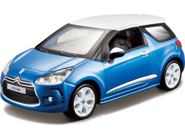 Bburago Kit Citroen DS3 1:32 modrá metalíza
