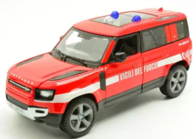 Bburago Land rover New Defender 110 Vigili Del Fuoco 2022 1:24 Červená Bílá