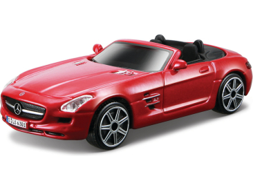 Bburago Mercedes-Benz SLS AMG Roadster 1:43 červená metalíza