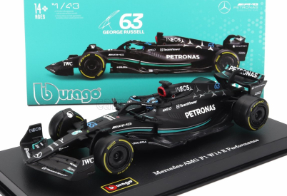 Bburago Mercedes gp F1 W14 Team Mercedes-amg Petronas F1 N 63 1:43, černá