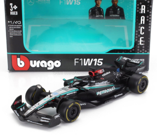 Bburago Mercedes gp F1  W15 Eq Performance Team Amg Petronas Motorsport N 63 Season 2024 George Russell 1:43 Černá Stříbrná Zelená