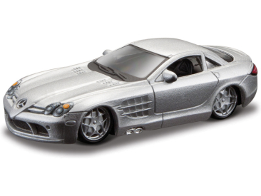 Bburago Mercedes SLR McLaren 1:64 stříbrná metalíza