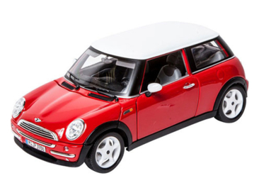 Bburago Mini Cooper 1:18 červená