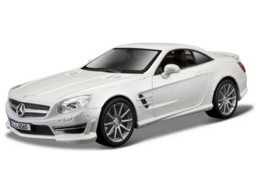 Bburago Plus Mercedes-Benz SL 65 AMG 1:24 bílá metalíza