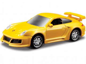 Bburago Porsche 911 GT2 1:64 žlutá