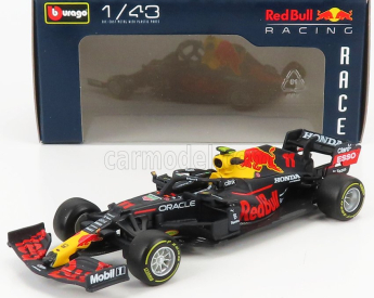 Bburago Red bull F1  Rb16b Honda Ra620h Team Aston Martin N 11 Season 2021 Sergio Perez 1:43 Matná Modrá Žlutá Červená