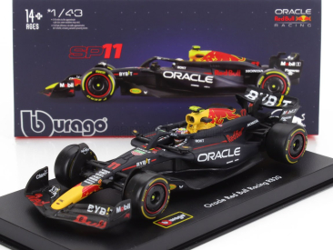 Bburago Red bull F1  Rb20 Team Oracle Red Bull Racing N 11 Season 2024 Sergio Perez - With Pilot And Showcase 1:43 Modrá Žlutá Červená