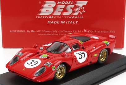 Best-model Ferrari 312p 3.0l V12 Coupe Team N.a.r.t N 39 1:43, červená