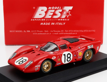 Best-model Ferrari 312p 3.0l V12 Coupe Team Sefac N 18 24h Le Mans 1969 Pedro Rodriguez – David Piper 1:43 Red
