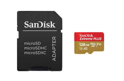 SanDisk MicroSDXC 128GB Extreme A2 UHS-I (V30) U3 + SD adaptér