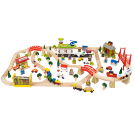 Bigjigs Rail Vláčkodráha doprava 125 dílů  - poškozený obal
