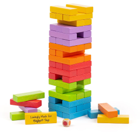 Bigjigs Toys Barevná Jenga - poškozený obal