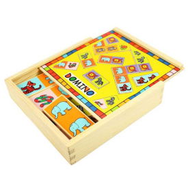 Bigjigs Toys Dřevěné domino se zvířátky