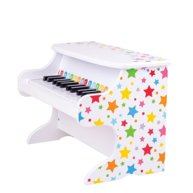 Bigjigs Toys Dřevěný klavír hvězdičky