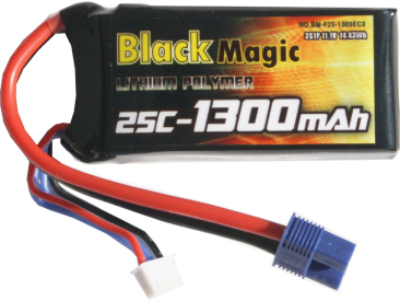 Black Magic LiPol 11.1V 1300mAh 25C EC3