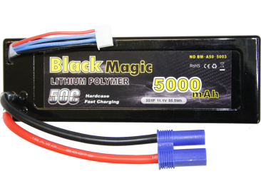 Black Magic LiPol Car 11.1V 5000mAh 50C EC5