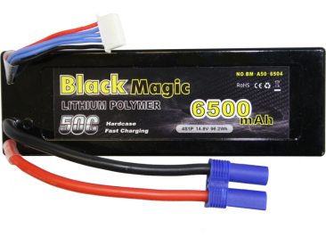 Black Magic LiPol Car 14.8V 6500mAh 50C EC5