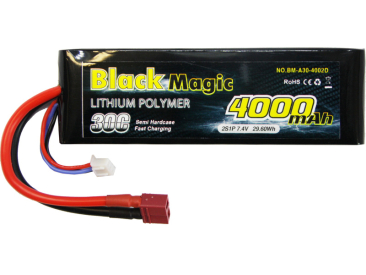 Black Magic LiPol Car 7.4V 4000mAh 30C Deans