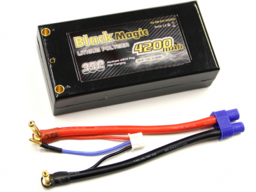 Black Magic LiPol Car 7.4V 4200mAh 35C Short EC3