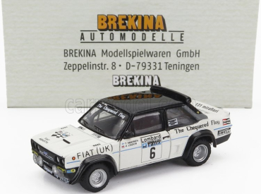 Brekina plast Fiat 131 Abarth N 6 Rally Rac Lombard 1977 1:87, bílá