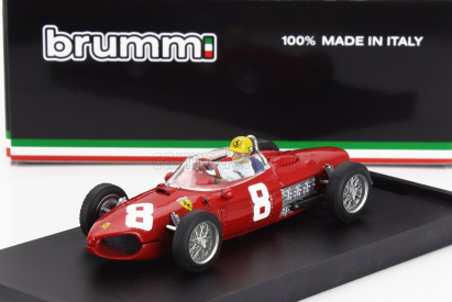 Brumm Ferrari F1  156 N 8 Italy Monza Gp 1961 Ricardo Rodriguez - With Driver Figure 1:43 Red