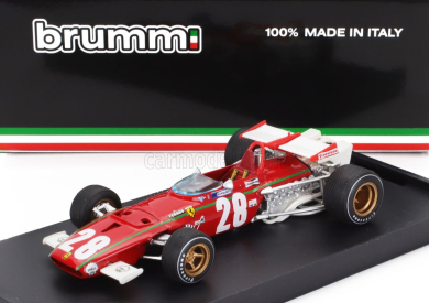 Brumm Ferrari F1  312b N 28 Belgium Gp 1970 Ignazio Giunti 1:43 Červená Bílá