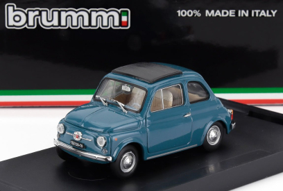 Brumm Fiat 500f Tetto Chiuso - Closed 1965 1:43 Modré Médium