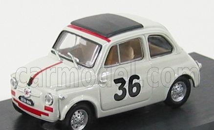 Brumm Fiat Nuova 500 N 36 Preparata Gigetto Giraldi Premio Campagnano  Vallelunga 1965 Ignazio Giunti 1:43 Světle Šedá