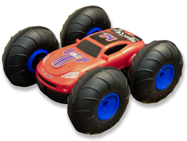 RC oboustranné auto Stunt Flipper, červená