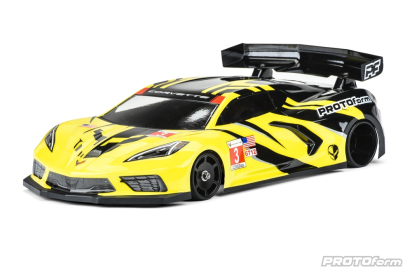 CHEVROLET CORVETTE C8 čirá karoserie pro 1/12 placky
