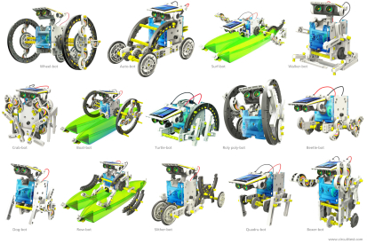 ROZBALENO - Solární stavebnice 13 v 1 solar robot