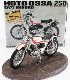Clc-models Ossa 250 Ae73 Enduro 1973 - From Movie - Altrimenti Ci Arrabbiamo - Tv Series - Motorcycle 1:12 Bílá