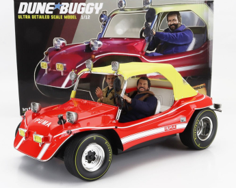 Clc-models Puma Dune Buggy 1972 - With Bud Spencer And Terence Hill Action Figures - Tv Series - Altrimenti Ci Arrabbiamo 1:12 Červená Žlutá