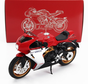 Cm-models Mv agusta 800 Superveloce 2022 1:18 Červená Stříbrná Černá