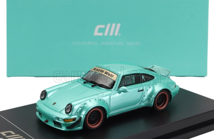 Cm-models Porsche 911 964 Rwb Rauh-welt Coupe With Racing Set Wheels And Wing 1987 1:64 Světle Zelená