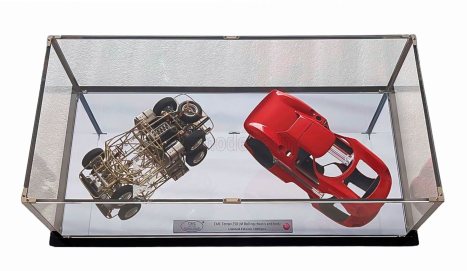 Cmc Ferrari 250lm Car Body + Rolling Chassis 1963 - Con Vetrina - With Showcase 1:18 Red