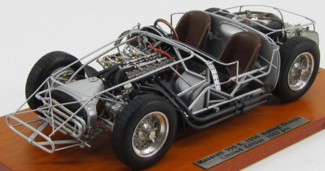 Cmc Maserati Telaio - 300s Rolling Chassis 1956 1:18 Silver