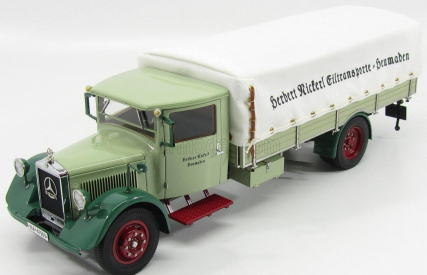 Cmc Mercedes benz Lo2750 Truck With Tarpaulin - Cassone Telonato 1933 1:18 Zelená