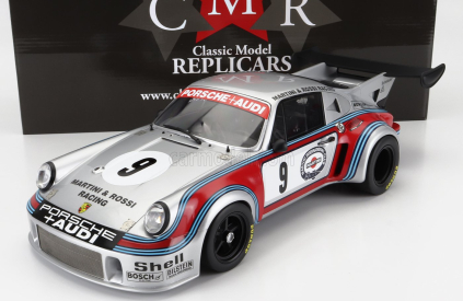 Cmr Porsche 911 930 Carrera Rsr Turbo 2.1l Team Martini & Rossi Racing N 9 2nd 6h Watkins Glen 1974 G.v.lennep - H.muller 1:12 Stříbrná Červená Modrá