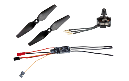 Combo set Telemetr. regul. HOTT 20Amp SBEC + Ultra 2804-2300Kv lev. (CCW) + 2 vrtule