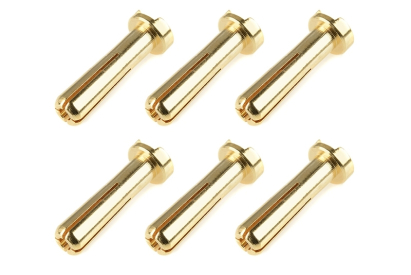 Corally zlacený konektor 4.0mm samec zahnutý (6)
