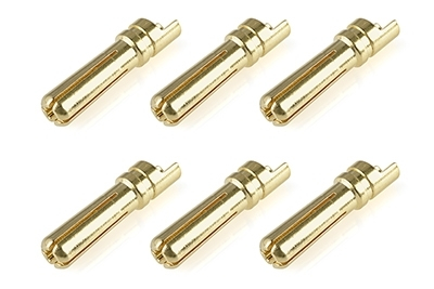 Corally zlacený konektor 5.0mm samec rovný (6)