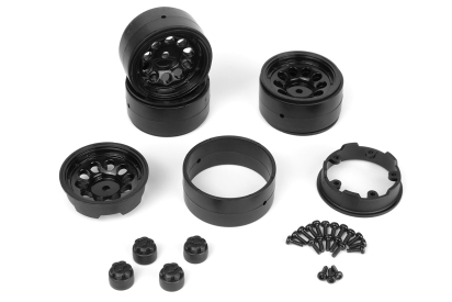 CS-10 Beadlock disky 1.2in (černé/4ks)