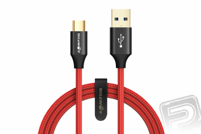 Datový kabel Type-C červený (délka 1 m)