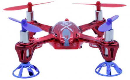 RC dron Skylark, ochranným rám, červený