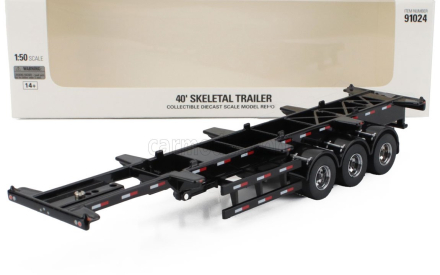 Dm-models Accessories Trailer For Truck - Rimorchio Trasporto Container 1:50 Black