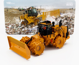 Dm-models Caterpillar Cat836 Ruspa - Scraper Tractor Landfill Compactor 1:50 Žlutá Černá